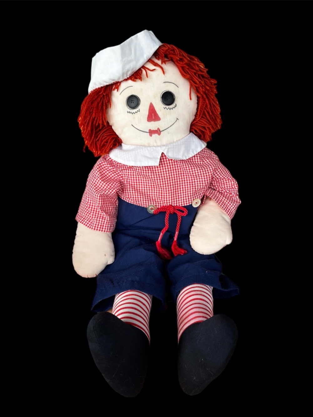 Large 36" Handmade Vintage RAGGEDY ANDY doll - Collectible Folk Art Toy
